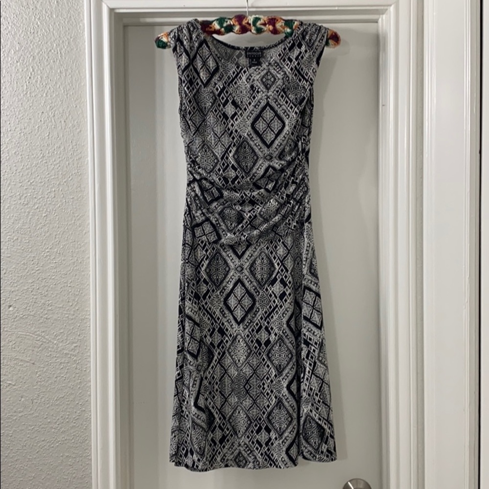 Knee length ruched a-line dress